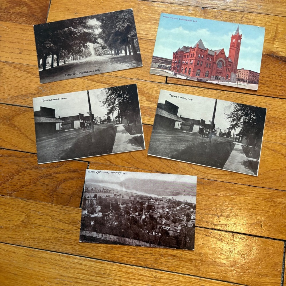 Vintage Indiana Postcards Lot of 5 1912 Indianapolis Patriot Union Station